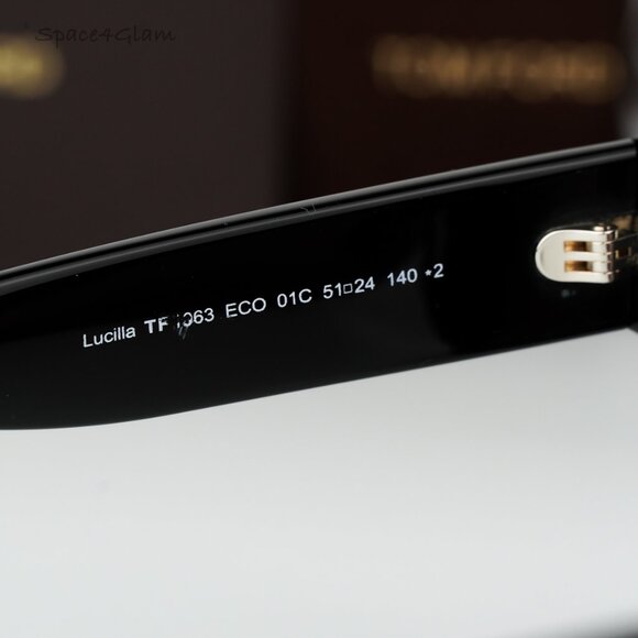 Tom Ford Women Sunglasses Black Smoke Mirror Cat Eye FT1063/S LUCILLA 01C NEW - Picture 4 of 10